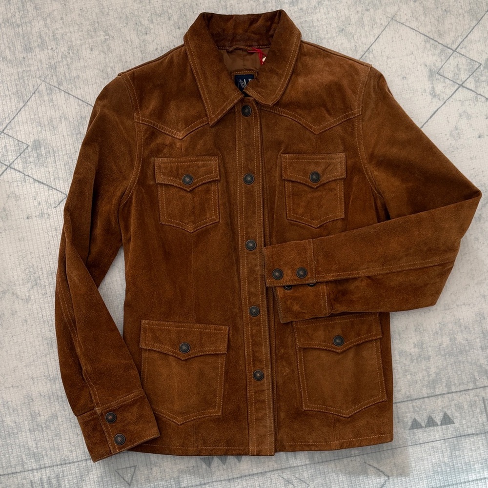 VINTAGE GAP Tan Suede Shirt Jacket